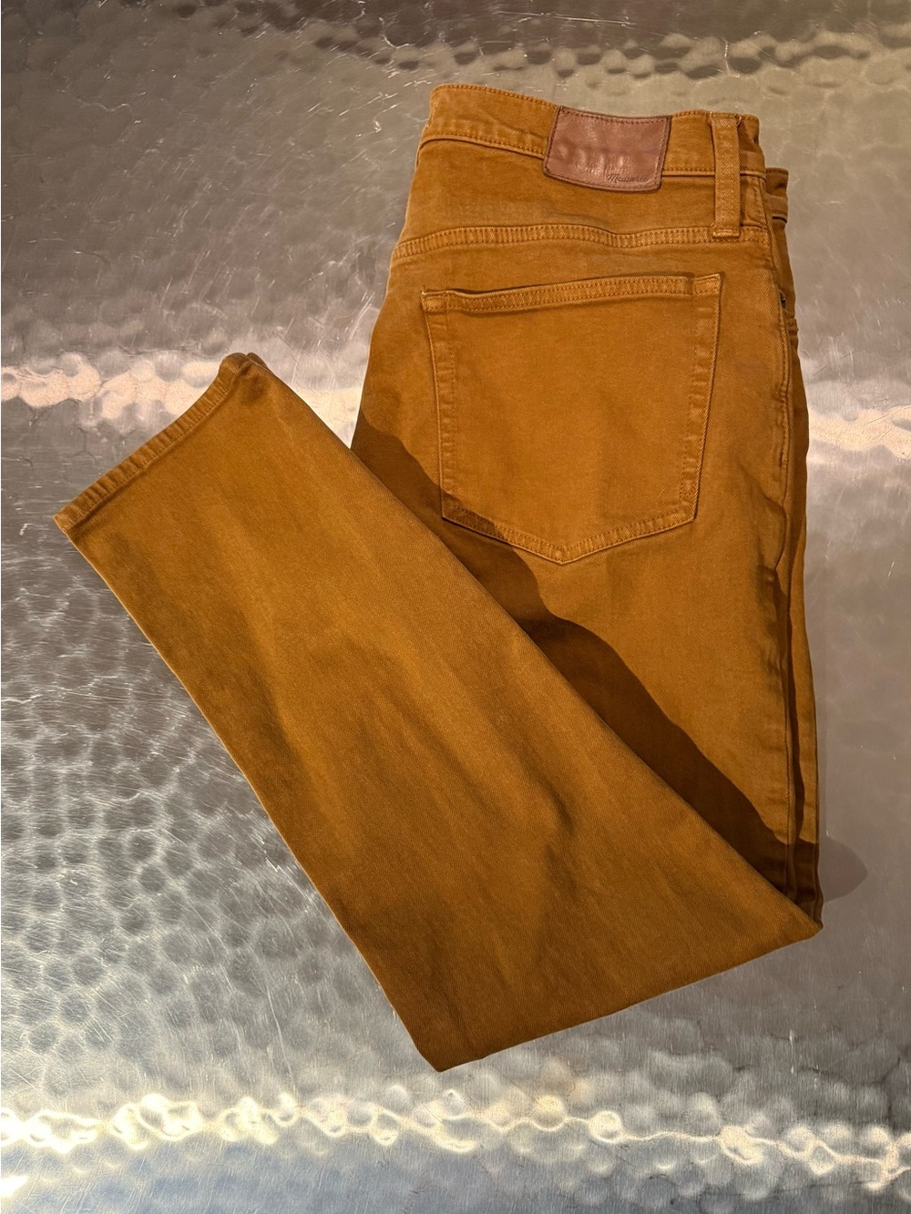 Madewell Authentic Flex Slim Jeans in Rich Cinnamon Color Style MD156 36x32